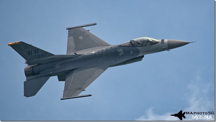 USAF F16C in Singapore Airshow