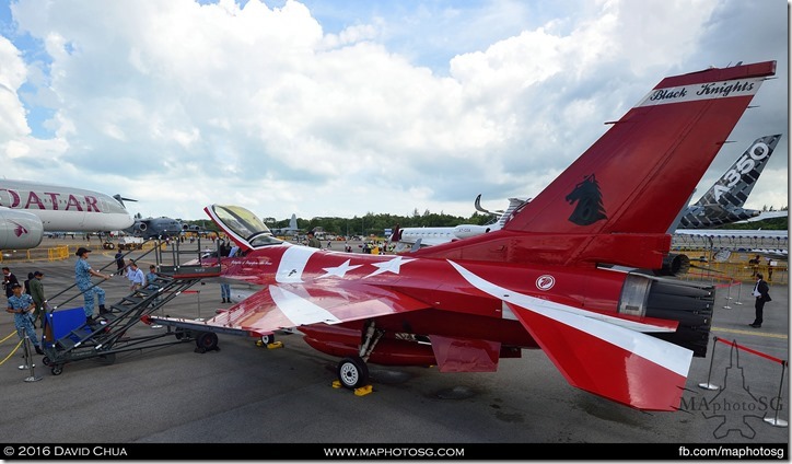 RSAF F-16C in Black Knight Livery