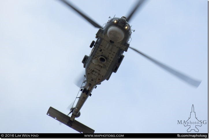 Belly shot of the S-70B Seahawk Helicopter