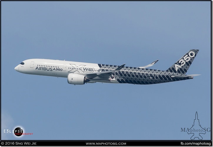 A350 Entering show center from the right