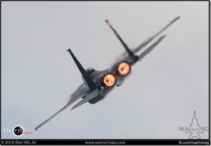 Full afterburners performing 9G turn