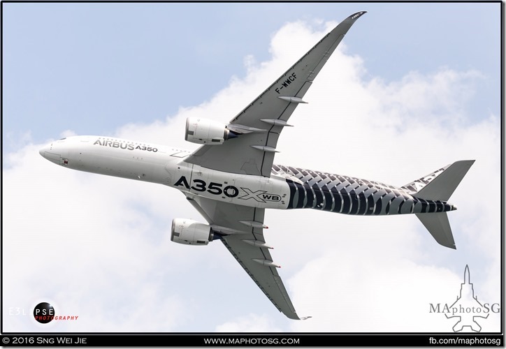 Belly shot of the beautiful A350