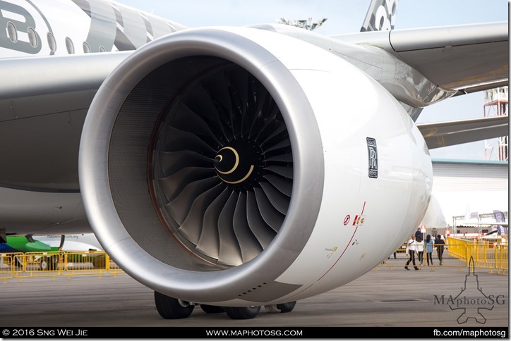 Rolls-Royce Trent XWB Engine developed exclusively for the Airbus A350