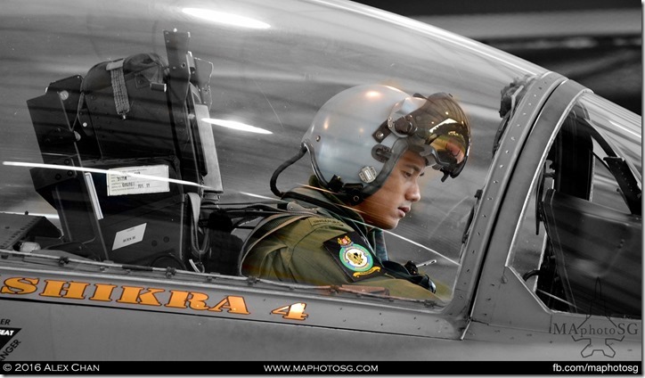 Maj Max Ng Prerparing the F-15SG for Take off