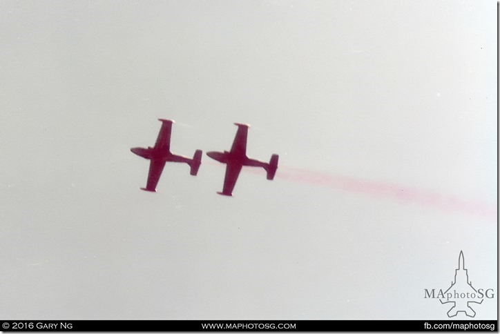 BAC Strikemasters Synchro Pair, SAF Display, Changi Air Base, June 1977