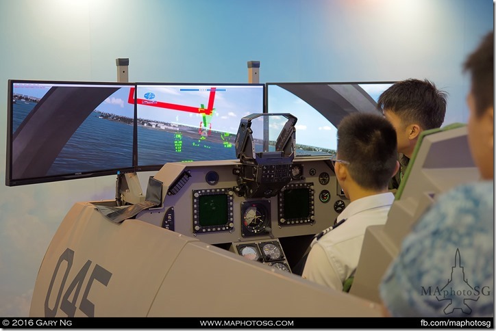RSAF and Singapore Polytechnic joint collaboration flight simulator.
