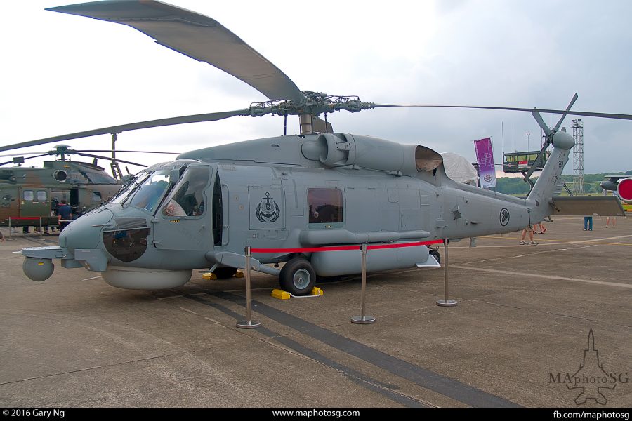 A Sikorsky S-70B Seahawk on static display, RSAF Open House, Paya Lebar Airbase, May 2011