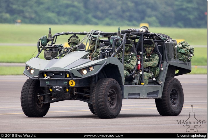 Light Strike Vehicle deployed with members of the Guards Formation