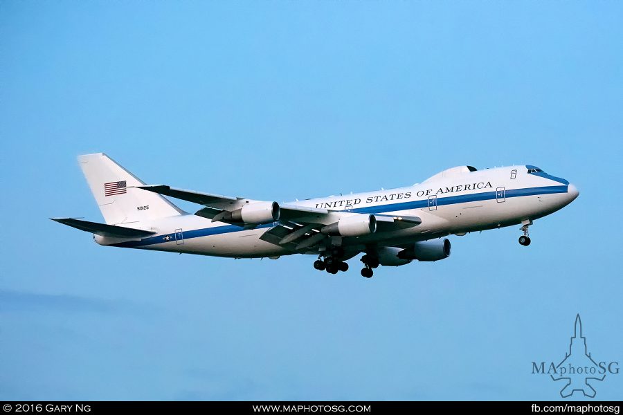 United State E-4B in Singapore.