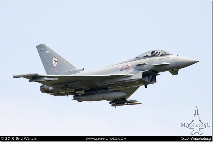 Eurofighter Typhoon FGR4 of No 29(R) Squadron, RAF Coningsby