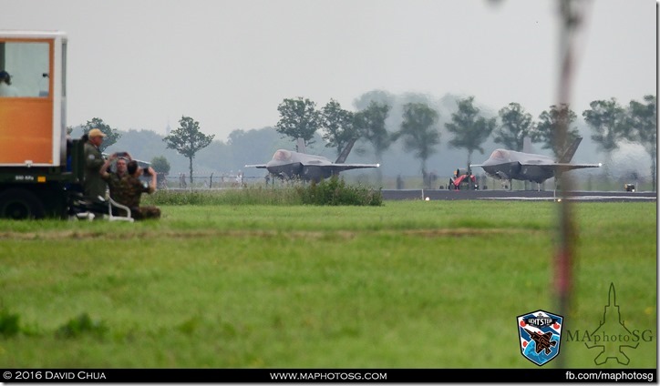 Waiting for show to start at the end of runway 06