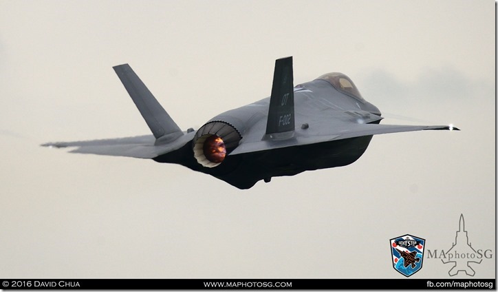 Afterburners on F-35A (F-002) during take off sequence