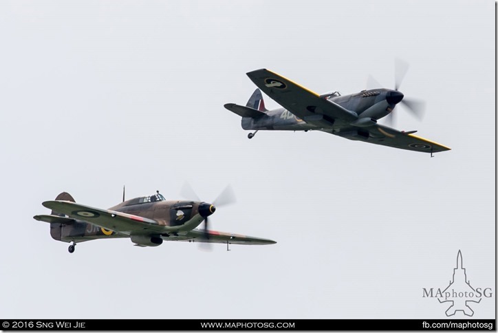 Hawker Hurricane and Supermarine Spitfire of Battle of Britain Memorial Flight, RAF Coningsby