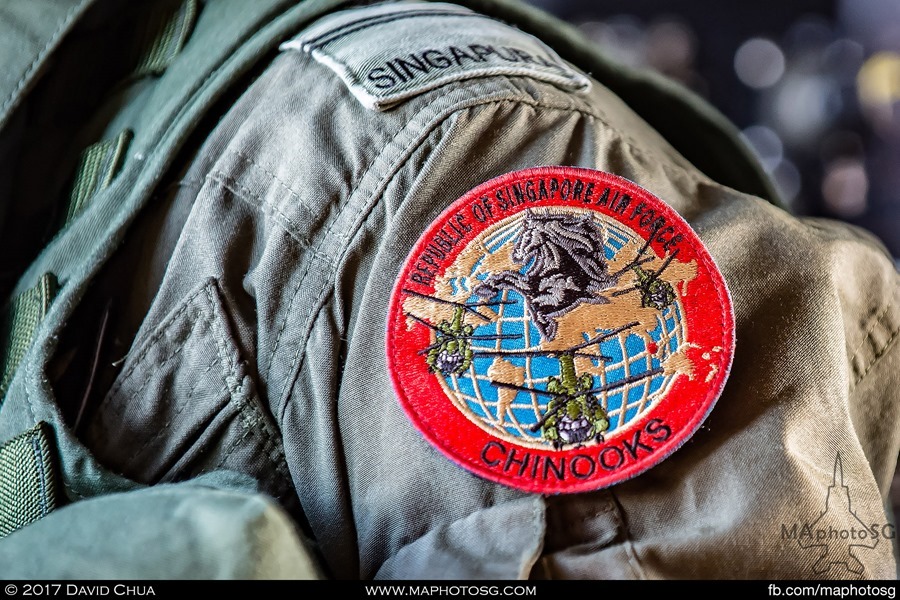 RSAF 127 Sqn Chinook patch on Air Crew Specialist