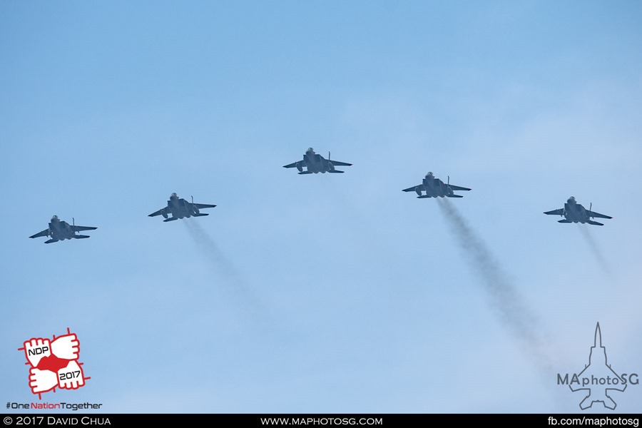 Formation of 5 F-15SG Strike Eagles