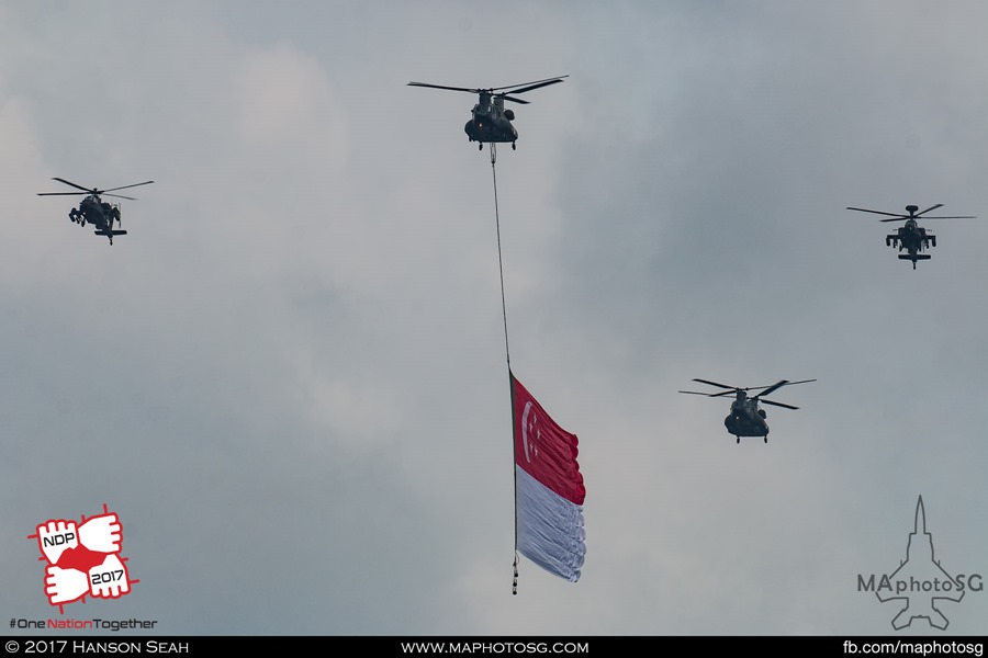 Flag Fly Pass during NDP 2017 rehearsal on 6 June 2017