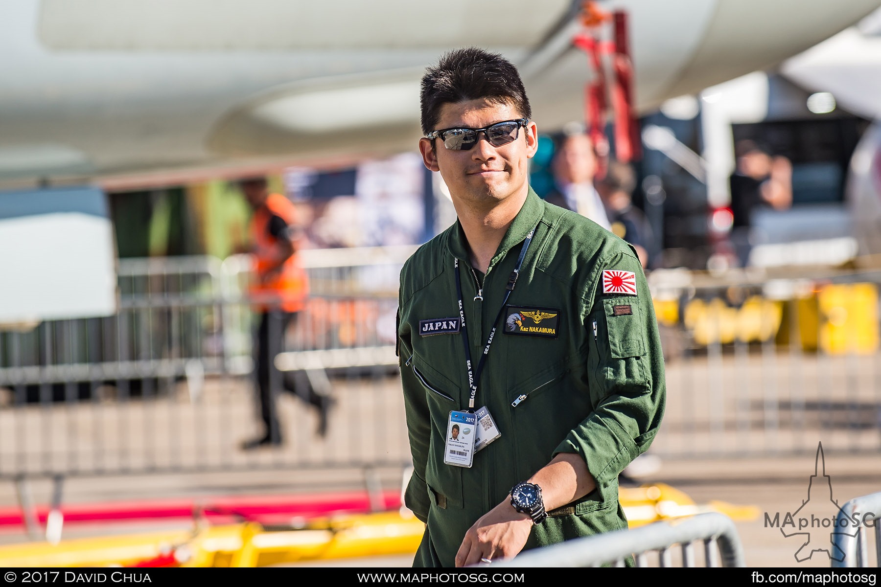 8. A crew member of the Japan Maritime Self-Defence Force Kawasaki P-1 Maritime Patrol Aircraft.