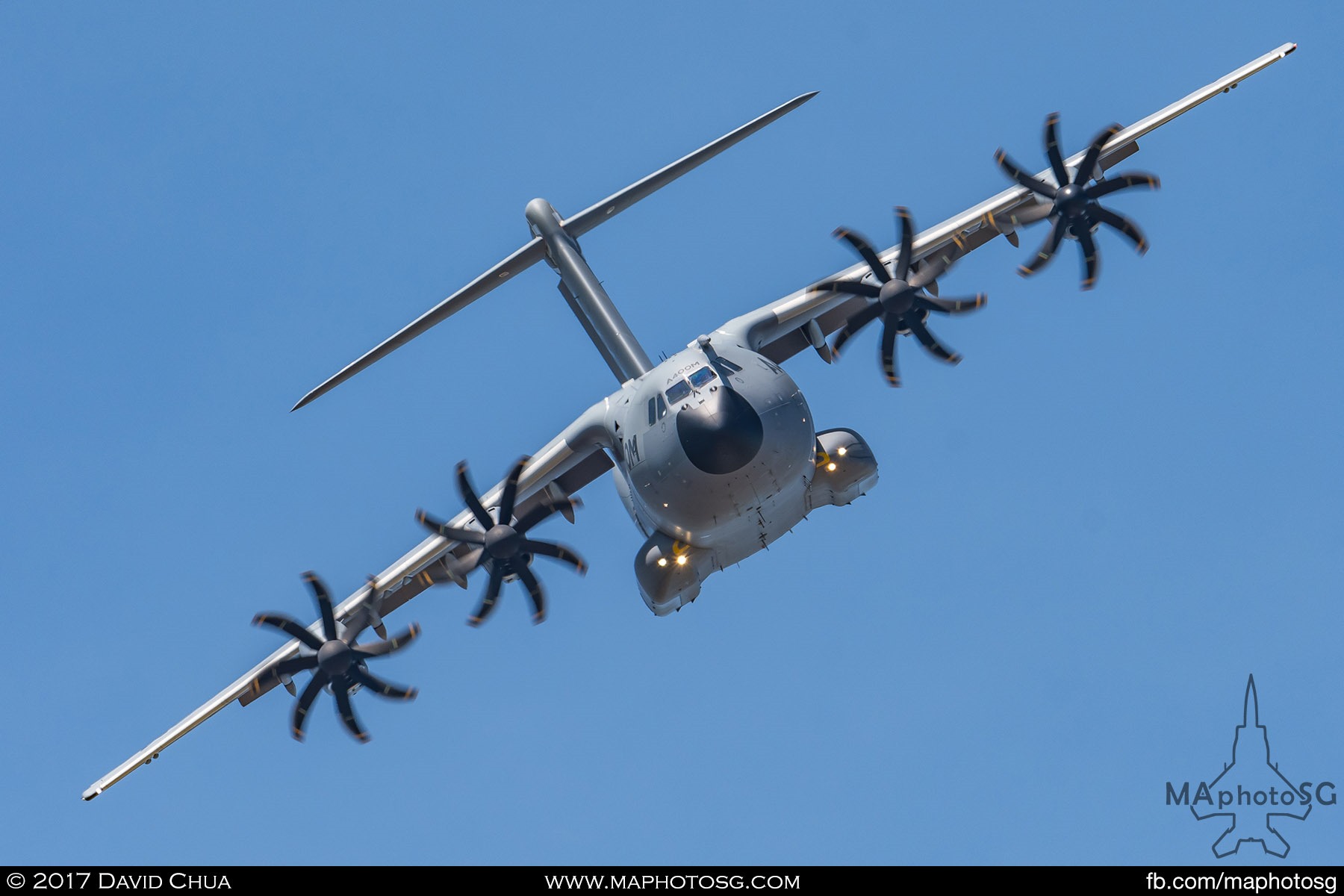 7. Airbus A400M Military Transport shows of it’s capabilities in the aerial display segment.