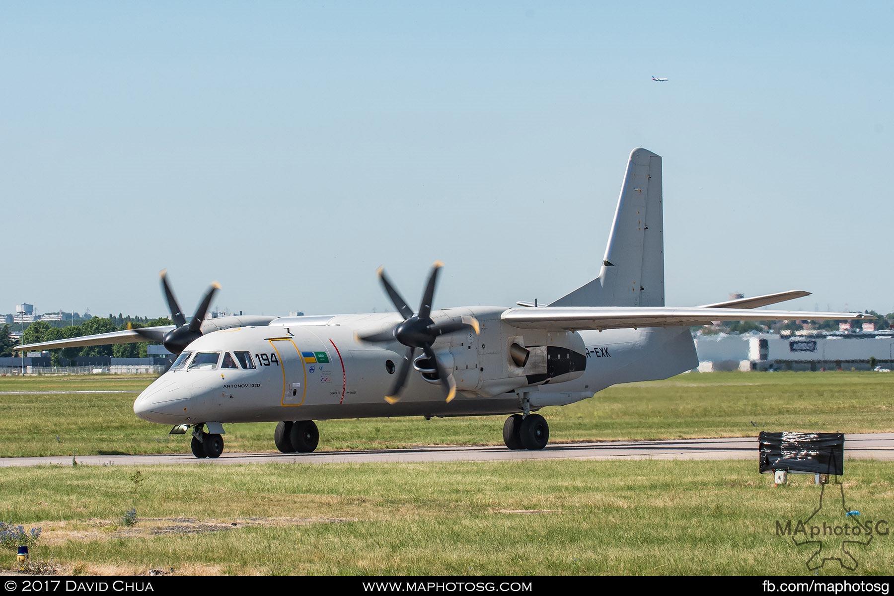 32. Coming from a corporation between Ukraine and Saudi Arabia, the Antonov AN-132D make its way to the runway for it’s aerial display segment. The An-132D is similar in size to the C-27J and C-295W. It is capable of carrying a maximum payload of 9.2 tons.