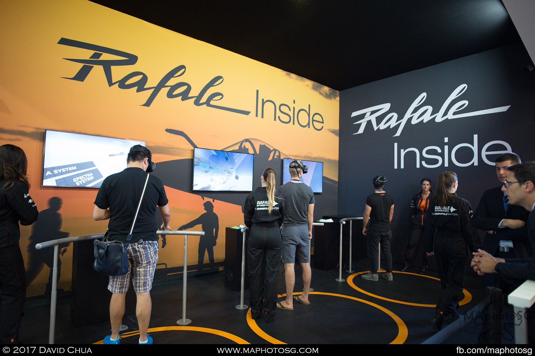 10. Virtual Reality was a big this year. Many exhibitors brought along VR solutions. Here, visitors to the Dassault Aviation booth were able to fly a Rafale fighter through their Immersive Dassault Aviation application.