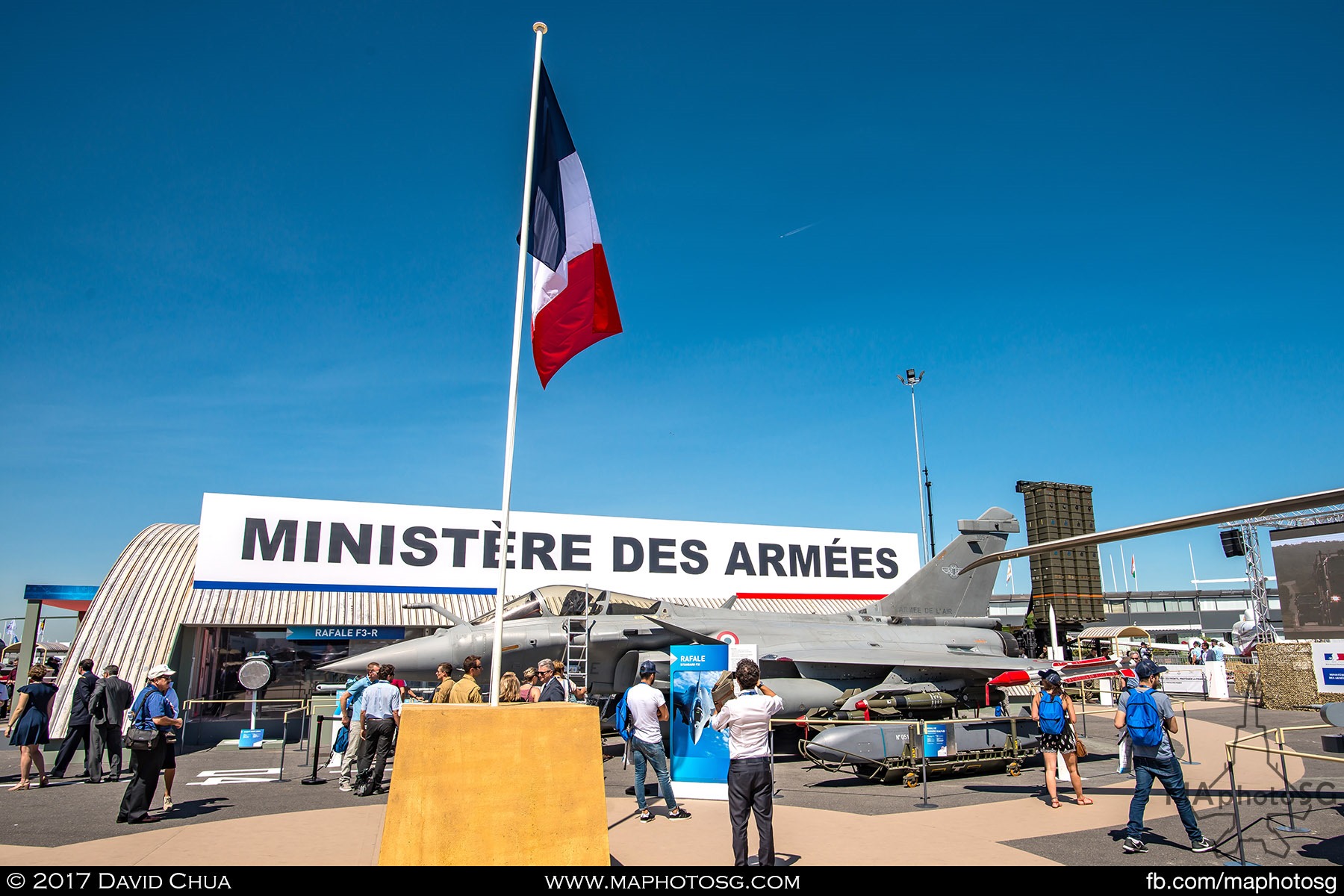 18. French Ministry of Defence static display area hosts a number of platforms and their crew for visitors to interact with and have pictures taken.