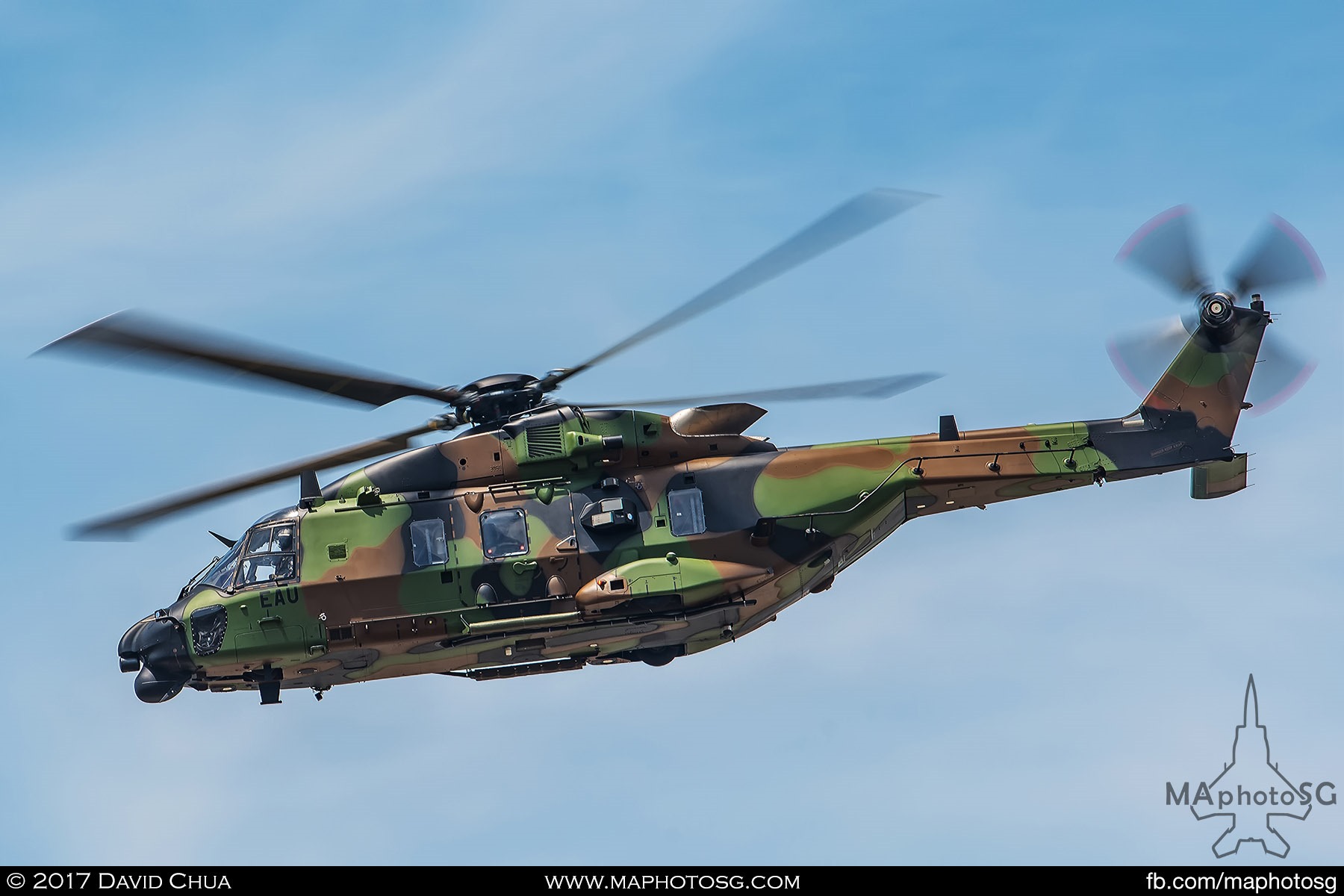 39. French Army NH90 Caiman Tactical Troop Transport Helicopter put up a spirited flight demonstration of it’s capabilities.