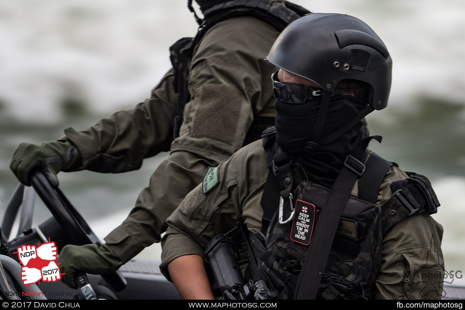 14. Navy Special Forces trooper on the Combatant Craft Medium