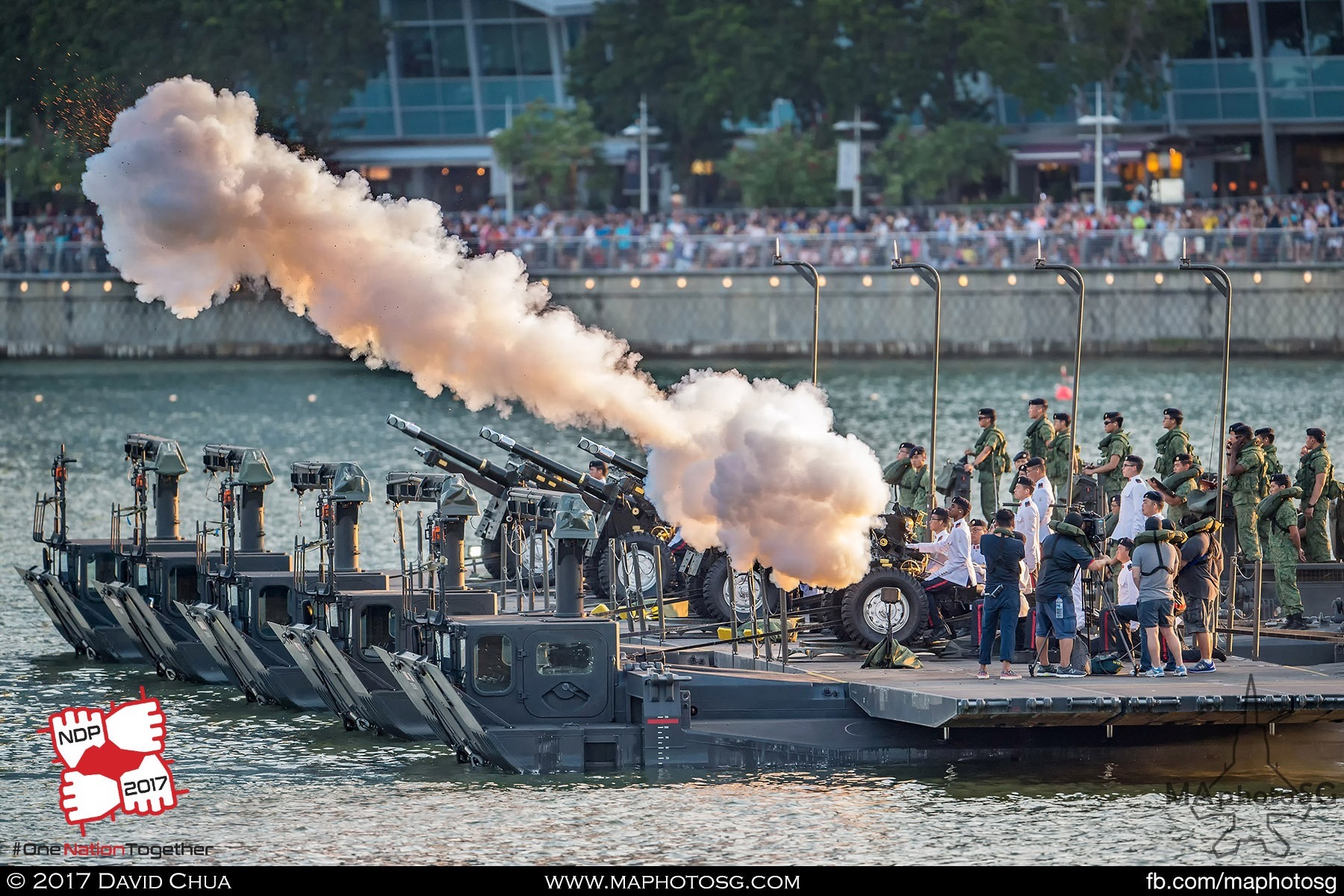 26. A 25-pounder howitzer fires during the 21-Gun Presidential Gun Salute.