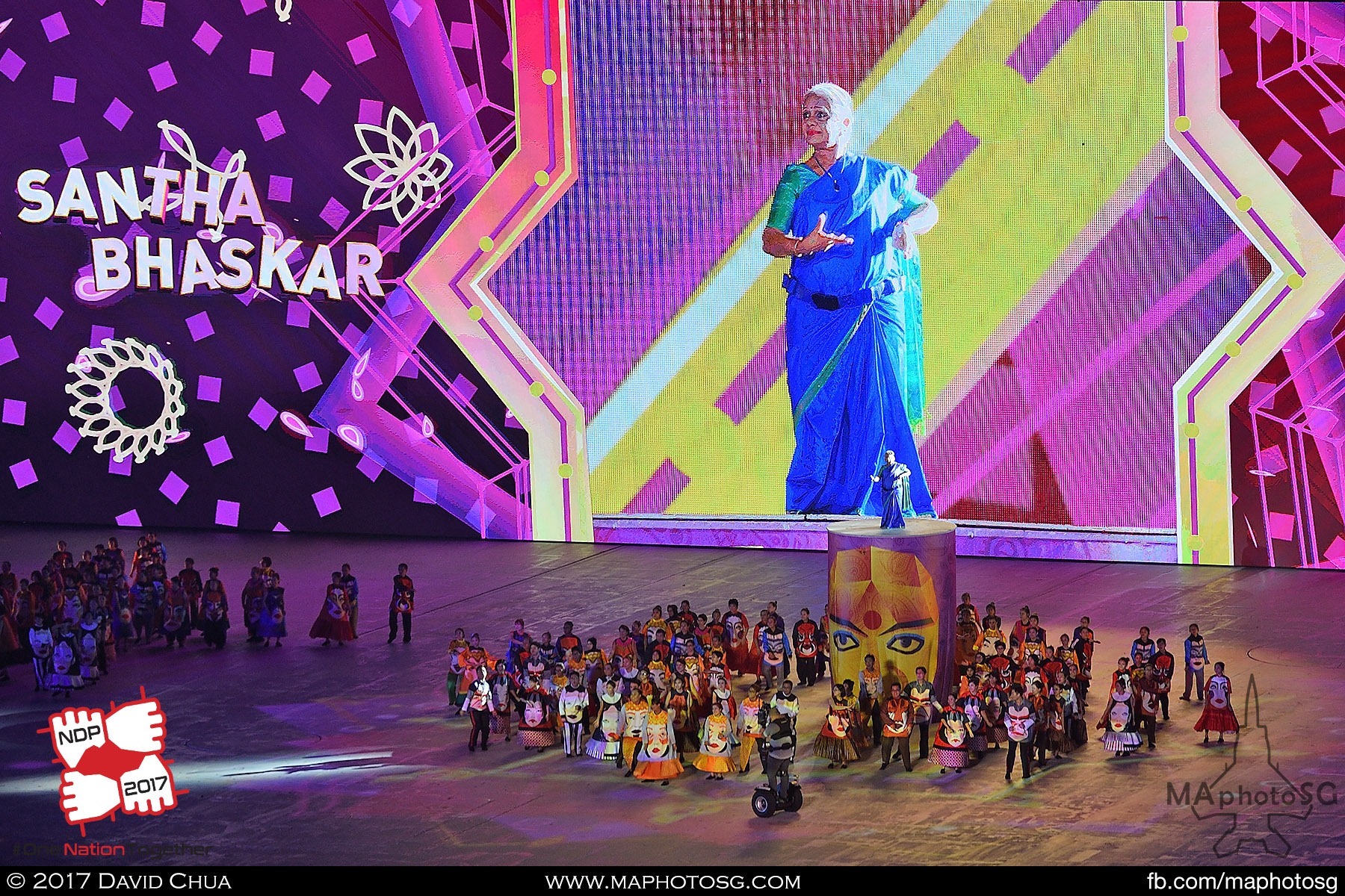 35. Santha Bhaskar entertains on an elevated pedestal in Act 4 of the show – Celebrating Together.
