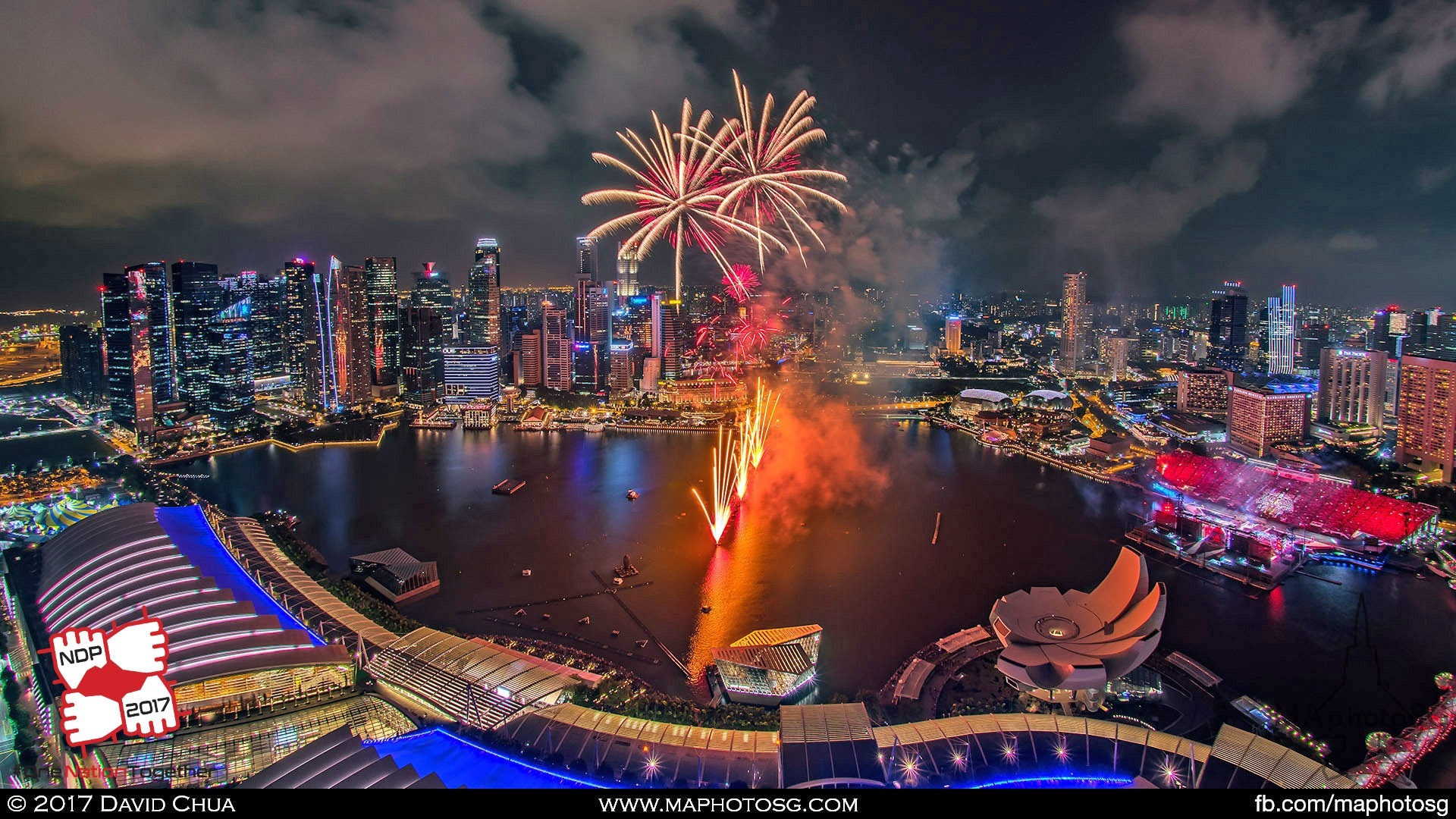 38. Fireworks as viewed from the Marina Bay Sands.