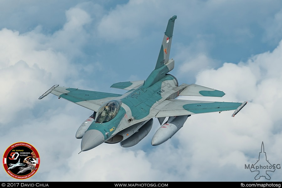 An F-16 of TNI-AU's Skadron Udara 3, based at Iswahyudi Air Force Base, Madiun