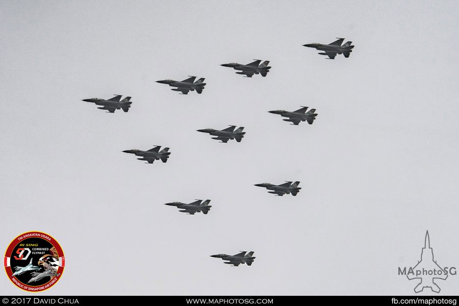 Arrow formation of the TNI-AU F-16s