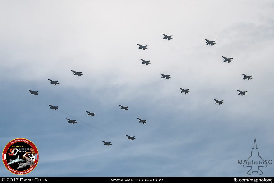 "50" Formation with "5" formed by TNI-AU and "0" by RSAF