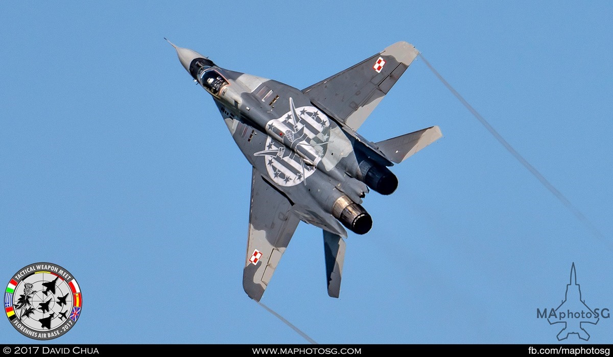 10. Polish Air Force MIG-29 Fulcrum (40) shows off it’s topside artwork