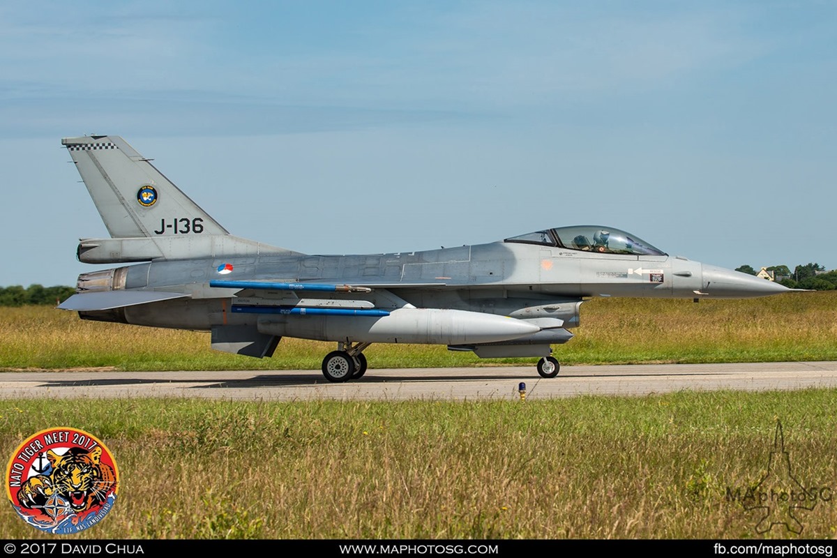 Royal Netherlands Air Force 313 Squadron F-16A MLU Fighting Falcon (J-136)