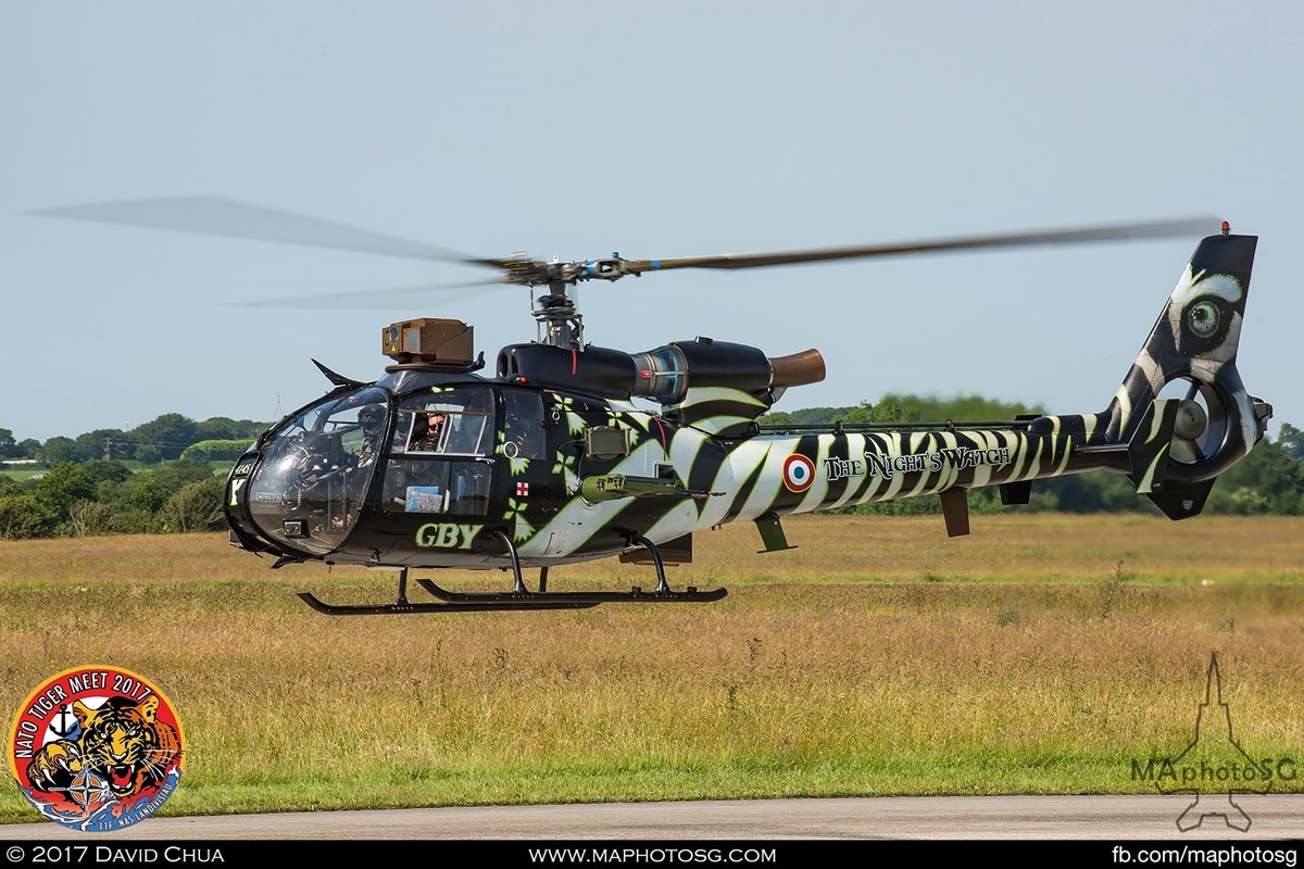French Army Air Force Escadrille d'Hélicoptères de Reconnaissance et d'Attaque n°3  SA-342 M Gazelle “The Night’s Watch”