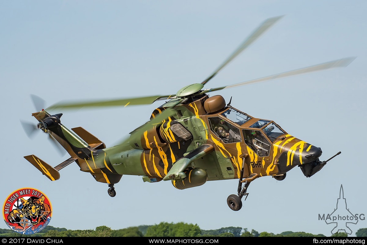 French Army Air Force 5e régiment d'hélicoptères de combat EC665 Tigre HAP