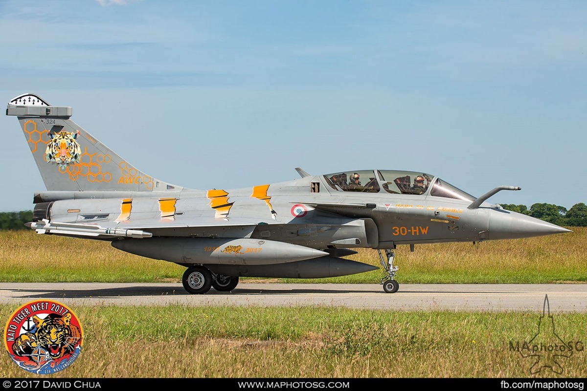 French Air Force Rafale B in Tiger Livery (30-HW)