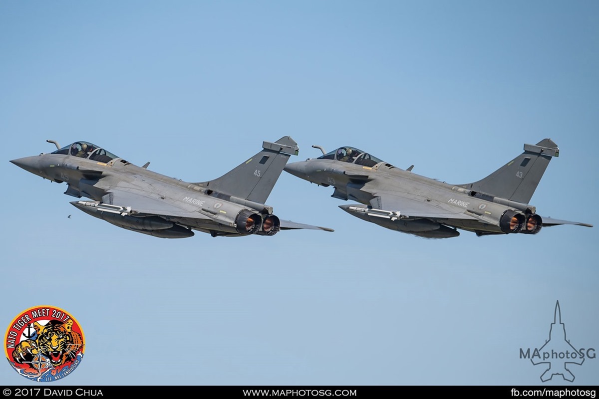 French Navy Flottille 11F Rafale Ms (45) and (43)