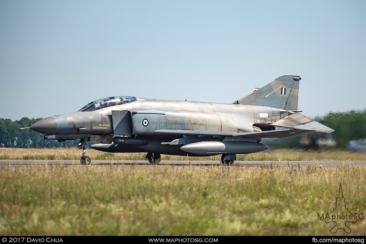 F-4E Phantom II (01534) on rolling for takeoff on runway