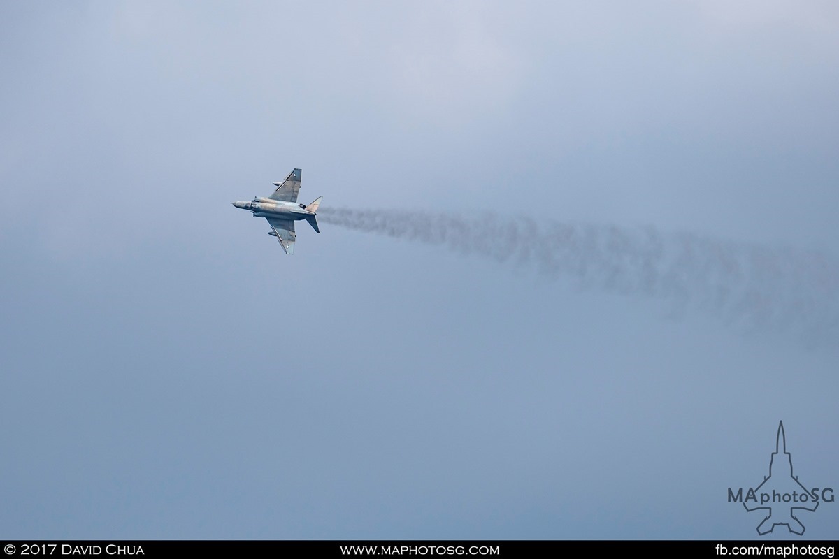 Left bank by one of the 338 MIRA Phantoms after launching from Florennes Air Base during Tactical Weapon Meet 2017