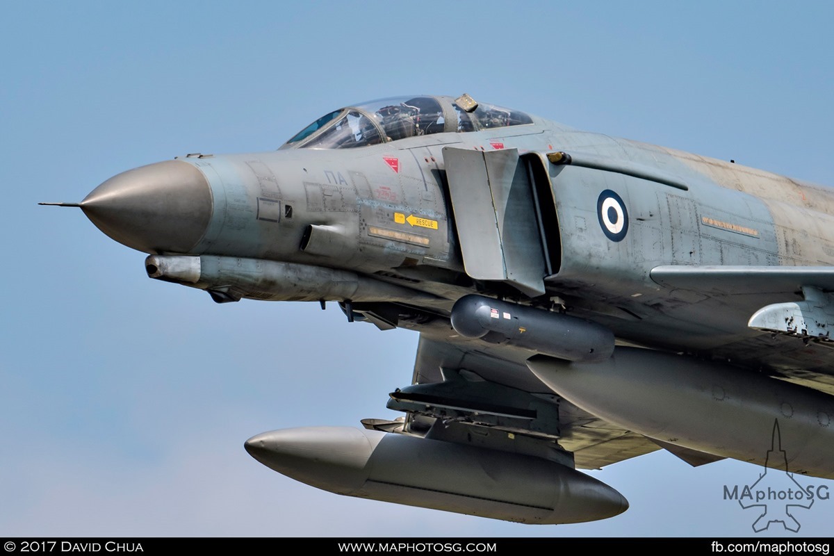 Hellenic Air Force 338 MIRA F-4E Phantom II (01512) close up front view