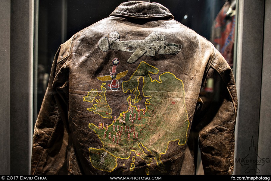 Bomber Jacket belonging to a waist gunner of an 8th Air Force Liberator B24J “Dodgin’ Don”