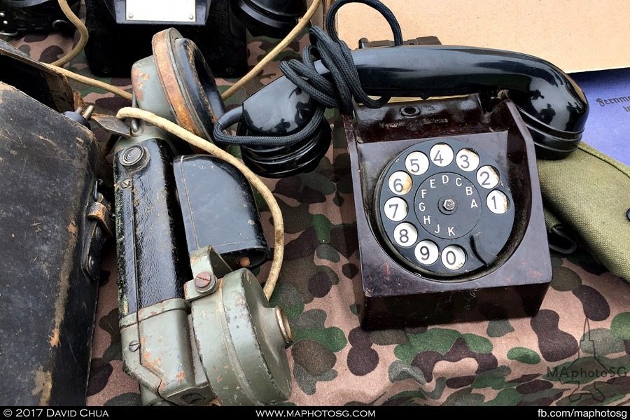Many old communcation devices can be found. This is an example of an old telephone