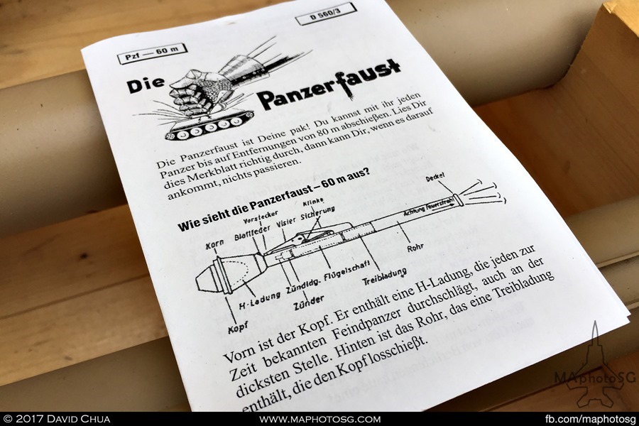 Instructions and information on the Panzerfaust
