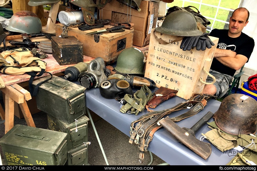 A trader dealing in personal artefacts and ammunition boxes