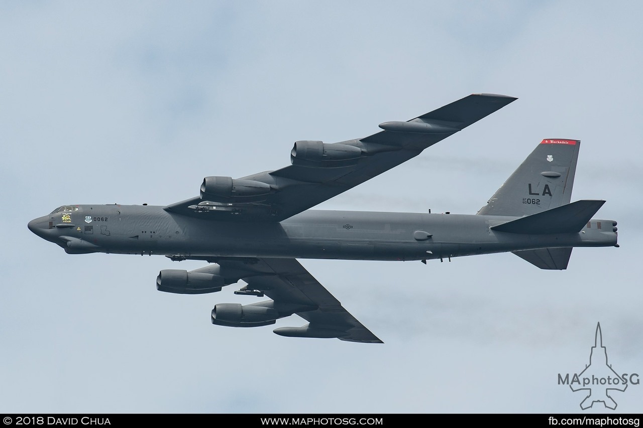 USAF B-52 Stratofortress from Barksdale AFB, Louisiana did a fly past on Satuarday afternoon.
