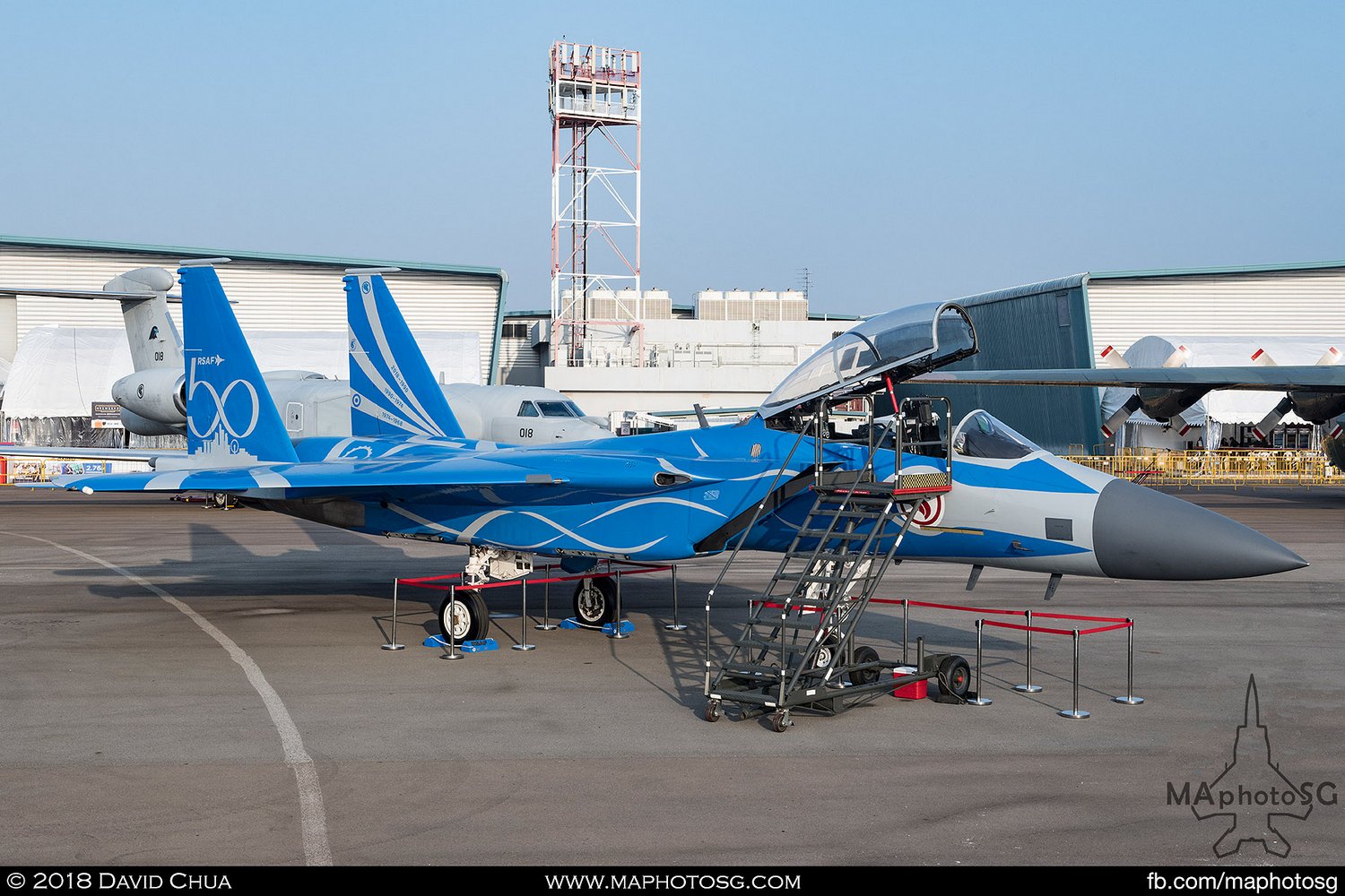 SAF 149 Sqn Boeing F-15SG Strike Eagle in RSAF50 Livery (8335)