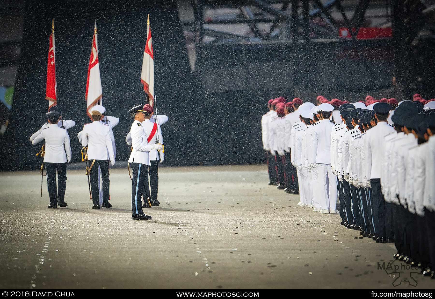 33. Guard of Honour prepares to march past the parade.