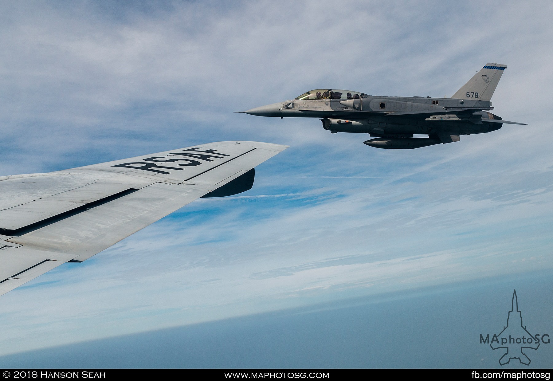 F-16D+ Viper as seen from the KC-135R Stratotanker 